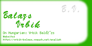 balazs vrbik business card